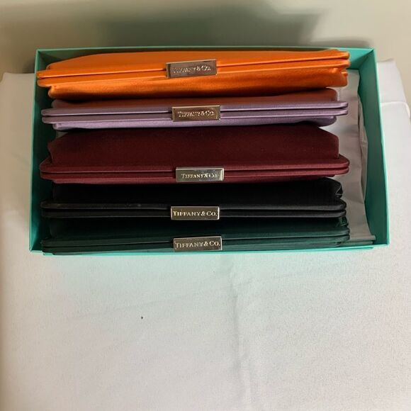 Tiffany & Co. Holly Satin Clutch - Burgundy- New - Picture 9 of 10